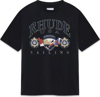 Rhude USA SAILING ICON TEE Size: XL, colour: BLACK