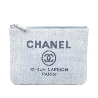 Chanel Pre-owned Denim Clutch - Dames - Pre-owned - Blauw - Maat: ONE Size Denim