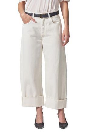 Citizens Of Humanity Ayla Baggy Wide Leg Jeans in Pashmina Off W at Nordstrom Rack, Size 32