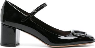 Valentino Garavani VLogo 60mm Mary Jane pumps - women - Calf Leather/Calf Leather/Calf Leather - 40 - Black