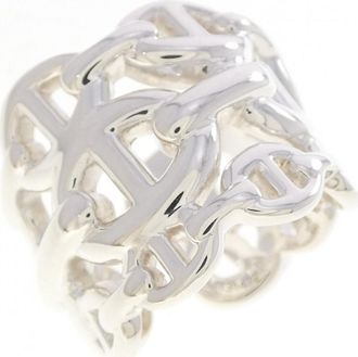 Herm&egrave;s Silver Silver 925 Band Ring (Pre-Owned)