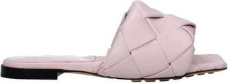 Bottega Veneta Platte sandalen van kalfsleer - Dames - Sandalen - Roze - 37 1/2 EU - Leer - Schoenen