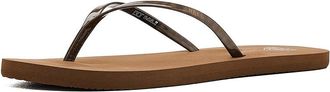 Reef Bliss Nights Womens Sandals Chocolate Stripe : 12 B - Medium, Synthetic