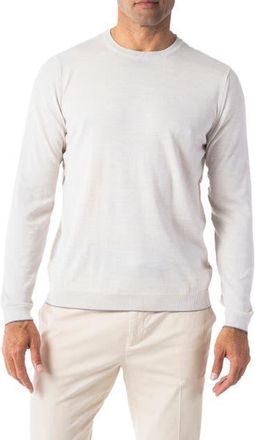 Robert Talbott Keaton Crewneck Sweater in Oatmeal With Gray Tipping at Nordstrom, Size Xx-Large