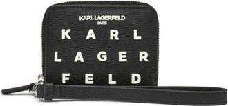 Karl Lagerfeld Jacqueline Small Wallet in Black/white at Nordstrom