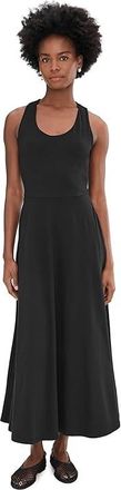 Pact Fit-and-Flare Open Back Maxi Dress Womens Dress Black : 2XL, Cotton/Elastane
