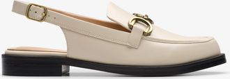 Clarks Straven Sling Cream Leather Schoenen