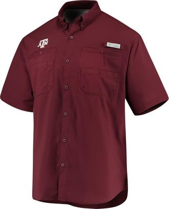 Columbia Mens Columbia Maroon Texas A&M Aggies PFG Tamiami Shirt at Nordstrom, Size Xx-Large