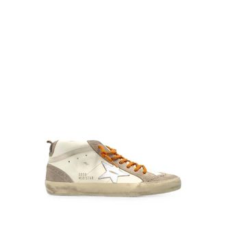 Golden Goose Mid Star Leather and Suede High Top Trainers - female - Golden Goose - Sneakers - Beige - 3 UK - Shoes