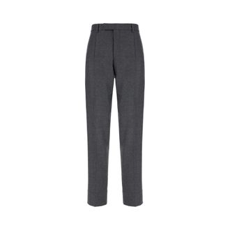 Ermenegildo Zegna Broeken, Heren, Grijs, L, Katoen, Slim-fit broek