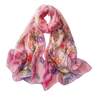 Generic Nidddiv Checked Scarf Mens Scarves for Women Lightweight Print Floral Pattern Scarf Fashion Scarves Sun Cream Scarves and for Spring Juggling Learning