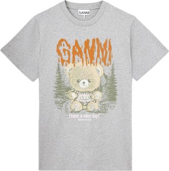 Ganni Mujer, Camisetas, Gris, Talla: S