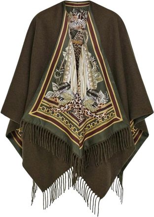 Ferragamo Capes - Dames - Ponchos - Groen - ONE Size - Jassen