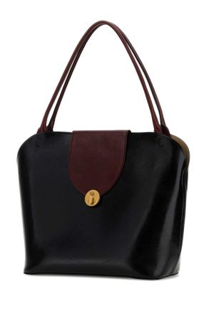 Versace Womens Black Leather Shopping Bag Blackrosewood Borse A Mano