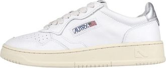 Autry Autry Medalist Leather Low White Silver AULM-LL05