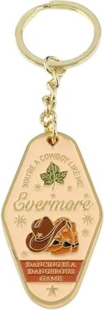 Generic Youre A Cowboy Like Me Motel Metal Enamel Gold Taylor Name Singer Acrylic Plastic Metal Enamel Decorative Keyring Bag Charm Key Ring Chain Keychain Pe