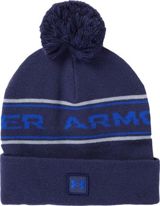 Under Armour UA Halftime Pom Beanie 1379985 Mens Hat, Midnight navy, One Size