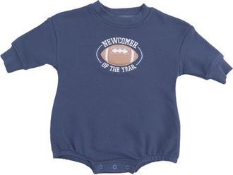 Angel Dear Varsity French Terry Bodysuit in Vintage Indigo at Nordstrom, Size 6-12M