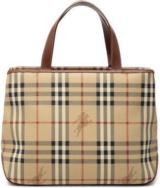 Burberry Pre-owned Burberry Haymarket Check Coated Canvas Tote NDO6Q0QE5OOLJERW