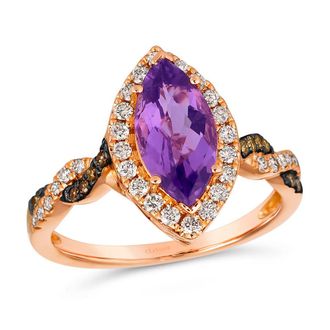 Le Vian Ladies Periwinkle Rings set in 14K Strawberry Gold