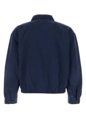 Polo Ralph Lauren Mens Navy Blue Twill Bomber Jacket Newportnavy Exterior: Cotton Giubbini