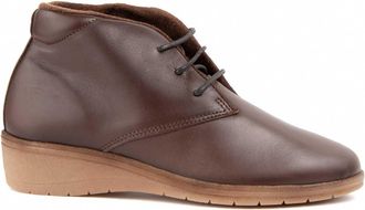 Purapiel Akila2 104904 Womens Leather Wedge Ankle Boot, brown, 8.5 UK