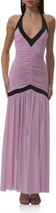 AFRM Melissa Shirred Drop Waist Dress in Orchid Bouquet at Nordstrom, Size Xx-Large