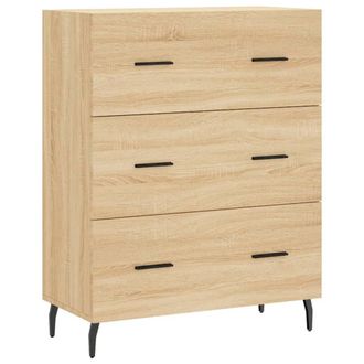 Berkfield Home Sideboard Sonoma Oak 69.5x34x90 cm Engineered Wood in Light Tan