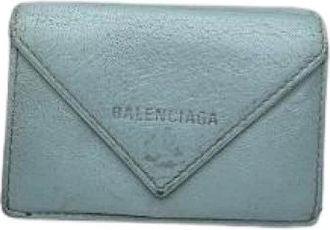 Balenciaga Pre-owned Wallets, female, Blue, Size: ONE SIZE Pre-owned Leather Wallet