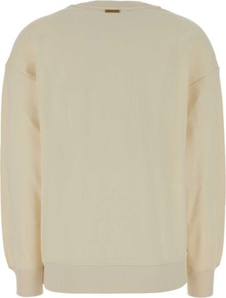 Michael Kors Womens Cream Cotton Sweatshirt Bone Exterior: Maglie Sweater