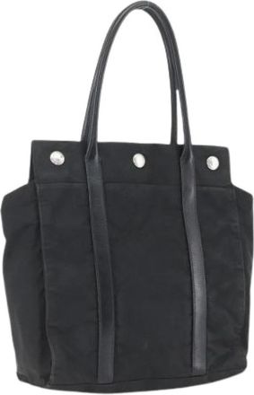 Prada Pre-owned Tote Bags, female, Black, Size: ONE SIZE Pre-owned Nylon Tote Bag