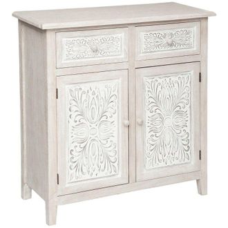 Atmosphera Aparador Pr&aacute;ctico Y Elegante Con 2 Puertas En Madera Blancal. 80 X P. 34,5 X H. 85 Cm - Beige