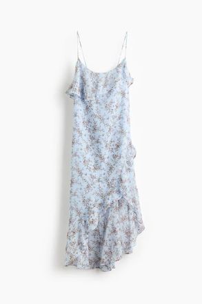 H&M Flounced Strappy Dress in Light Blue/floral at Nordstrom, Size X-Small