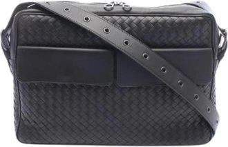Bottega Veneta Pre-owned Intrecciato Leren Schoudertas - Dames - Vintage Schoudertas - Zwart - ONE Size - Leer - Vintage