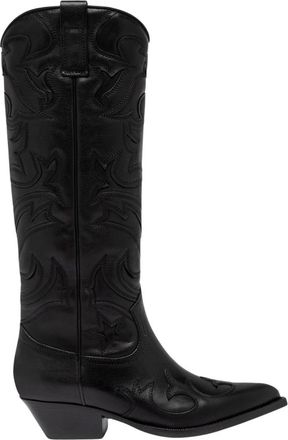 Buttero Flee Boots - Dames - Cowboylaarzen - Zwart - 38 1/2 EU - Leer - Schoenen