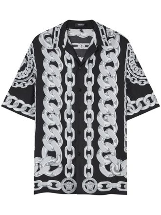 Versace Medusa Chains silk shirt - Black