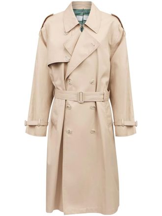 Maison Margiela belted trench coat - women - Cotton - 36 - Neutrals