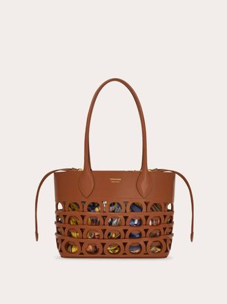 Ferragamo Donna Tote bag Gancini (S) Beige
