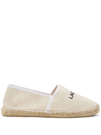 Lacoste Espadrilles met logoprint - Beige