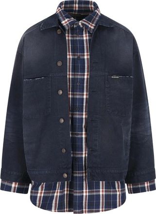Balenciaga Button-fastening Check-pattern Jacket