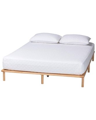 Baxton Studio Calhoun Japandi Queen Size Bed Frame