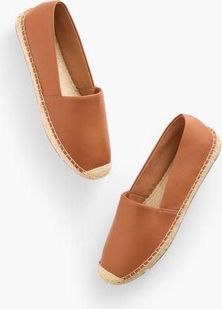Talbots Izzy Nappa Espadrille Flats - Havana Tan - 10 1/2 M Talbots