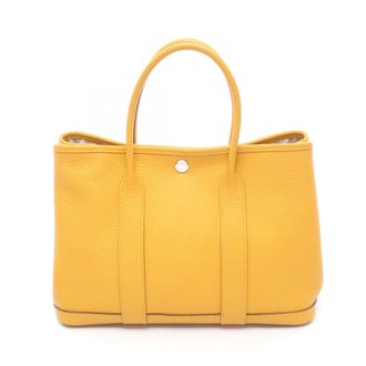 Herm&egrave;s Yellow Country Leather Handbag Tote Bag (Pre-Owned)