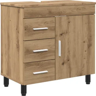 vidaXL Unidad De Tocador De Ba&ntilde;o Roble Artisan 60 X 35 X 60 Cm Vidaxl