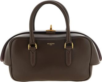 Balenciaga Le 7 Bowling Bag Small - Dames - Handtassen - Bruin - ONE Size - Leer - Tassen