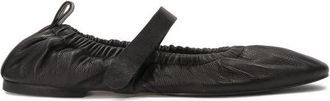 Kazar Zwarte ballerinas met elastische band en middenvoetband - Dames - Ballerinas - Zwart - 35 EU - Leer - Schoenen