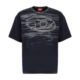 Diesel Tops, Heren, Blauw, XL, T-Shirts