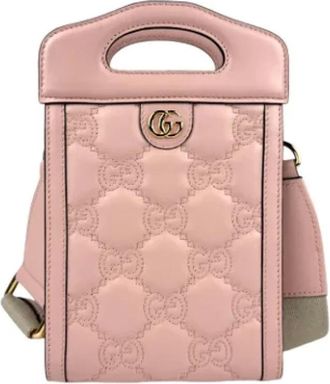 Gucci Pre-owned Handbags, female, Pink, Size: ONE SIZE Pre-owned Canvas gucci-bags