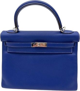 Hermès Kelly 32 Candy Veau Epsom Bleu Electrique with palladium silver hardware