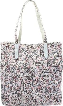 Coach Pre-owned Keith Haring Canvas Leather Tote Bag - Dames - Vintage Shopper - Veelkleurig - ONE Size - Leer - Vintage